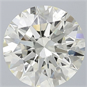 Natural Diamond 3.02 Carats, Round with Excellent Cut, K Color, SI1 Clarity and Certified by IGI