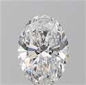 Natural Diamond 1.20 Carats, Oval with  Cut, D Color, VVS1 Clarity and Certified by GIA