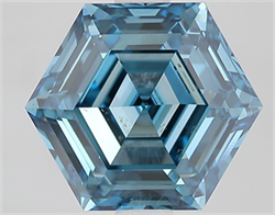 Picture of Lab Grown Diamond 2.08 Carats, HEXAGONAL with  Cut, Fancy Vivid Blue Color, VVS2 Clarity and Certified by IGI