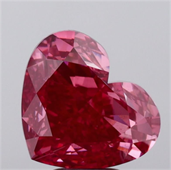 Picture of Lab Grown Diamond 6.02 Carats, Heart with  Cut, Fancy Vivid Pink Color, VS1 Clarity and Certified by IGI