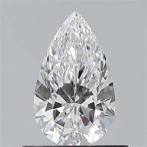 Picture of Natural Diamond 0.53 Carats, Pear with  Cut, D Color, VVS2 Clarity and Certified by GIA