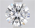 Lab Grown Diamond 1.55 Carats, Round with Ideal Cut, D Color, VS2 Clarity and Certified by IGI