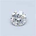 Diamante Natural 0.40 quilates, Redondo , Color E, claridad I1 y certificado GIA