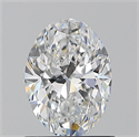 Natural Diamond 1.00 Carats, Oval with  Cut, D Color, VVS1 Clarity and Certified by GIA