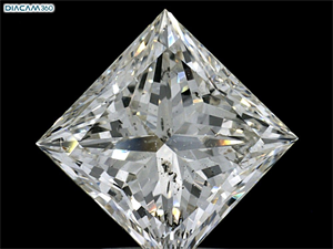 Picture of Natural Diamond 2.50 Carats, Princess with  Cut, J Color, SI2 Clarity and Certified by GIA