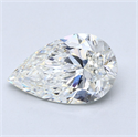 Natural Diamond 5.01 Carats, Pear with  Cut, I Color, VVS2 Clarity and Certified by GIA