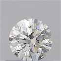 Natural Diamond 0.44 Carats, Round with Excellent Cut, H Color, SI2 Clarity and Certified by GIA