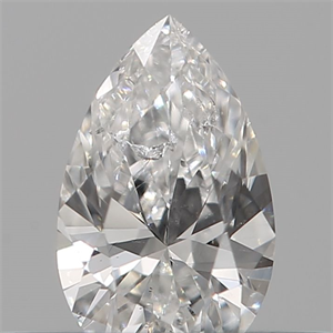 Picture of Natural Diamond 0.23 Carats, Pear with  Cut, E Color, SI2 Clarity and Certified by IGI