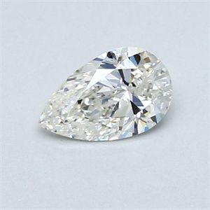 Picture of Natural Diamond 0.50 Carats, Pear with  Cut, I Color, SI1 Clarity and Certified by GIA