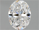 Natural Diamond 1.21 Carats, Oval with  Cut, D Color, VVS2 Clarity and Certified by GIA