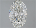Natural Diamond 1.71 Carats, Oval with  Cut, H Color, SI2 Clarity and Certified by IGI