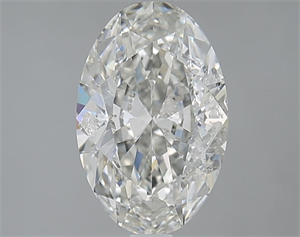 Picture of Natural Diamond 1.71 Carats, Oval with  Cut, H Color, SI2 Clarity and Certified by IGI