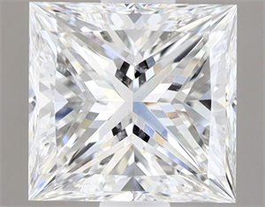 Picture of Natural Diamond 0.77 Carats, Princess with  Cut, E Color, SI2 Clarity and Certified by GIA
