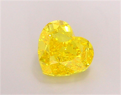 Picture of Lab Grown Diamond 1.99 Carats, Heart with  Cut, Fancy Vivid Yellow Color, VS1 Clarity and Certified by IGI