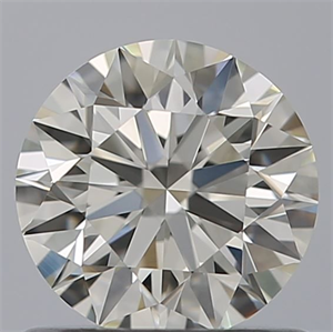 Picture of Natural Diamond 0.76 Carats, Round with Excellent Cut, J Color, VVS1 Clarity and Certified by GIA