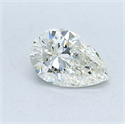 Natural Diamond 0.60 Carats, Pear with  Cut, K Color, VVS2 Clarity and Certified by GIA