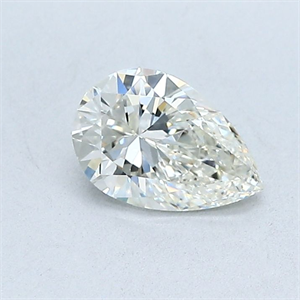 Picture of Natural Diamond 0.60 Carats, Pear with  Cut, K Color, VVS2 Clarity and Certified by GIA