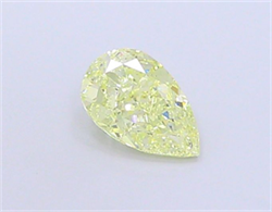 Picture of Lab Grown Diamond 1.51 Carats, Pear with  Cut, Fancy Yellow Color, VS1 Clarity and Certified by IGI
