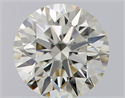Natural Diamond 1.24 Carats, Round with Excellent Cut, J Color, VVS1 Clarity and Certified by IGI