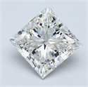 Diamante Natural 1.81 quilates, Princesa , Color H, claridad VS2 y certificado GIA