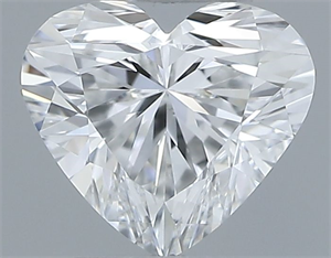 Picture of Natural Diamond 0.34 Carats, Heart with  Cut, F Color, IF Clarity and Certified by GIA