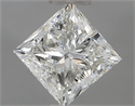 Natural Diamond 0.70 Carats, Princess with  Cut, H Color, VVS2 Clarity and Certified by IGI