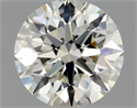 Natural Diamond 0.72 Carats, Round with Excellent Cut, K Color, VVS1 Clarity and Certified by GIA