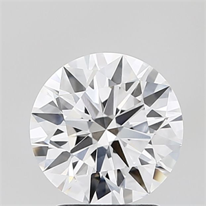 Picture of Lab Grown Diamond 2.08 Carats, Round with Ideal Cut, D Color, IF Clarity and Certified by IGI