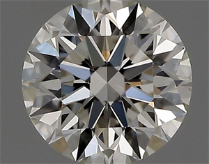 Picture of Natural Diamond 0.42 Carats, Round with Excellent Cut, J Color, VS2 Clarity and Certified by GIA