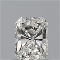 Natural Diamond 0.50 Carats, Radiant with  Cut, H Color, VVS1 Clarity and Certified by GIA