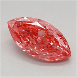 Picture of Lab Grown Diamond 1.56 Carats, Marquise with  Cut, Fancy Vivid Pink Color, VVS2 Clarity and Certified by IGI