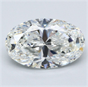Natural Diamond 3.01 Carats, Oval with  Cut, H Color, VVS2 Clarity and Certified by GIA