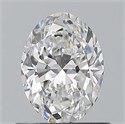 Natural Diamond 0.70 Carats, Oval with  Cut, E Color, SI1 Clarity and Certified by GIA