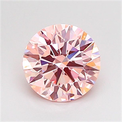 Picture of Lab Grown Diamond 1.52 Carats, Round with Ideal Cut, Fancy Intense Pink Color, VVS2 Clarity and Certified by IGI
