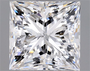 Foto Diamante Natural 1.50 quilates, Princesa , Color D, claridad VVS1 y certificado GIA de