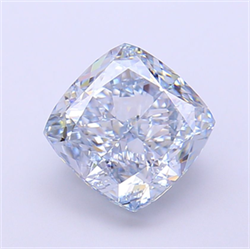 Picture of Lab Grown Diamond 3.82 Carats, CUSHION MODIFIED with  Cut, Fancy Intense Blue Color, VVS2 Clarity and Certified by IGI