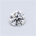 Natural Diamond 0.41 Carats, Round with Excellent Cut, E Color, VVS2 Clarity and Certified by GIA