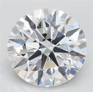 Picture of Lab Grown Diamond 3.08 Carats, Round with Excellent Cut, D Color, IF Clarity and Certified by GIA