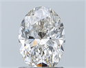 Natural Diamond 0.90 Carats, Oval with  Cut, H Color, VVS2 Clarity and Certified by GIA