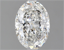 Natural Diamond 1.22 Carats, Oval with  Cut, F Color, I1 Clarity and Certified by GIA
