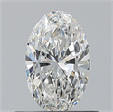 Natural Diamond 0.54 Carats, Oval with  Cut, F Color, VVS1 Clarity and Certified by GIA