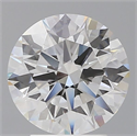 Lab Grown Diamond 3.08 Carats, Round with Ideal Cut, E Color, VVS2 Clarity and Certified by IGI