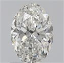 Natural Diamond 0.70 Carats, Oval with  Cut, H Color, SI1 Clarity and Certified by GIA
