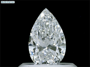 Picture of Natural Diamond 0.50 Carats, Pear with  Cut, D Color, SI1 Clarity and Certified by GIA