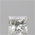 Natural Diamond 0.60 Carats, Princess with  Cut, I Color, VVS2 Clarity and Certified by GIA