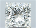 Natural Diamond 1.51 Carats, Princess with  Cut, J Color, SI2 Clarity and Certified by GIA