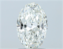 Natural Diamond 1.51 Carats, Oval with  Cut, H Color, SI1 Clarity and Certified by GIA