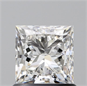 Natural Diamond 0.99 Carats, Princess with  Cut, G Color, VVS2 Clarity and Certified by GIA