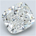 Diamante Natural 4.55 quilates, Del cojín , Color H, claridad VS2 y certificado GIA