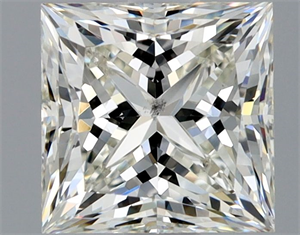 Foto Diamante Natural 1.63 quilates, Princesa , Color J, claridad SI1 y certificado GIA de